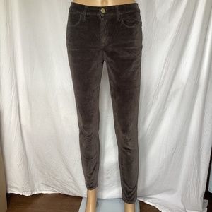 FRAME Le High Skinny Gray Velvet Pants Jeans Women's Size 25